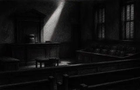 Illustration of a courtroom